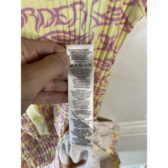 Urban Outfitters NEW NGOrder Printed Button-Down Romper Size 10 - Picture 10 of 11